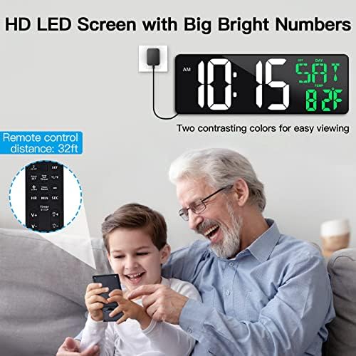 17" Large Digital Wall Clock - Image 2