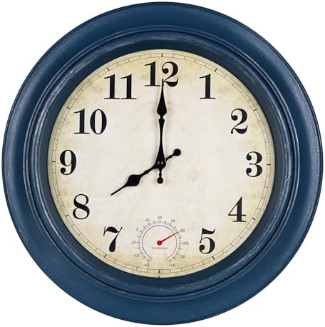 Wall Clock Battery Operated Silent Rustic Wall Clocks by Unknown