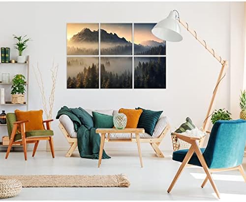 JBER Art Acoustic Panels 72" x 48", Sound Absorbing Wall Art, Misty Forest - Image 3