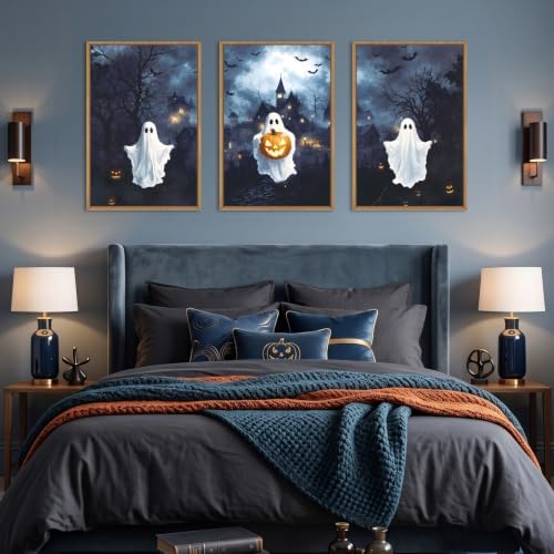 Aryroi Large Spooky Halloween Framed Canvas Wall Art Set- 24"x36"x3 - Image 4