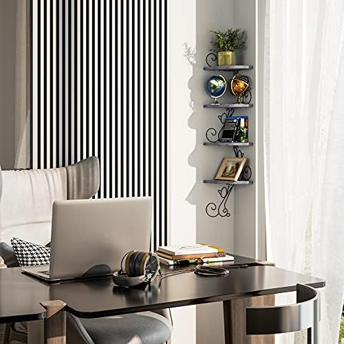 Alsonerbay 4-Tier Cat Shaped Corner Floating Shelf Wall Mount - Image 4