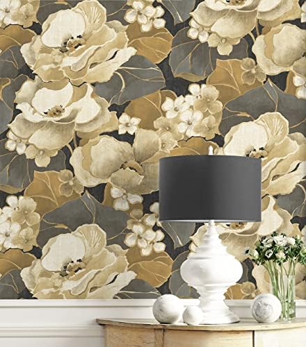 NextWall Nouveau Floral Peel and Stick Wallpaper - Image 4