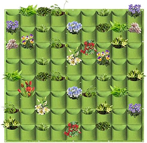 LITLANDSTAR Hanging Vertical Wall Planter, 72 Pockets, 100cm x 100cm, by LITLANDSTAR
