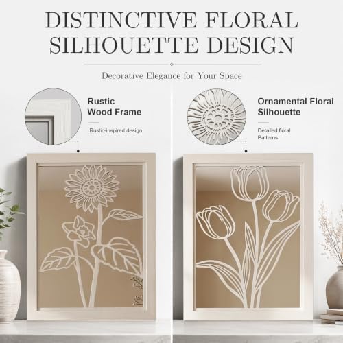 2 Set Farmhouse Mirrors for Wall Decor Living Room Bedroom Bathroom Entryway - Image 4