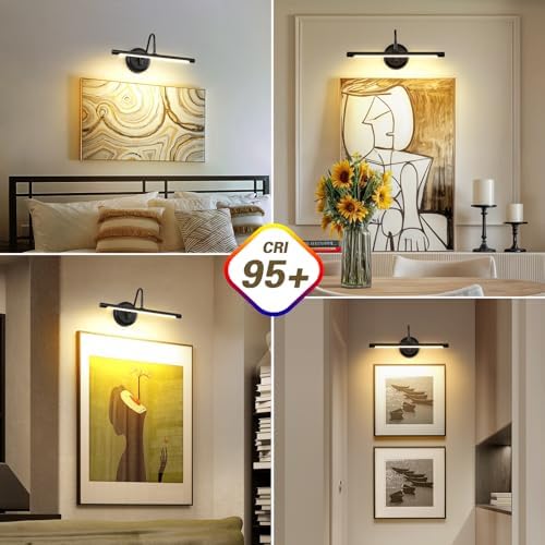 JOOSENLUX LED Picture Light Hardwired Matte Black Modern Picture Lights - Image 5