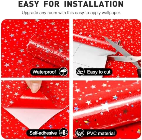 JPK Red Holographic Star wallpaepr - Image 4