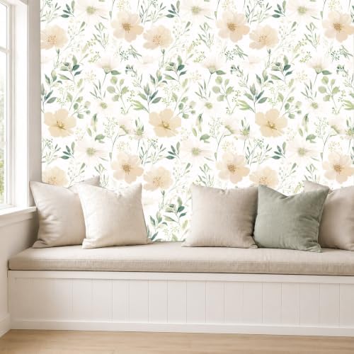 Floral Peel and Stick Wallpaper 17.7in x 118in - Image 3