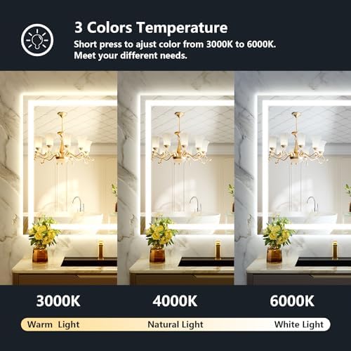 40x36 LED Bathroom Mirror with Lights, Lighted Vanity Mirror - Image 4