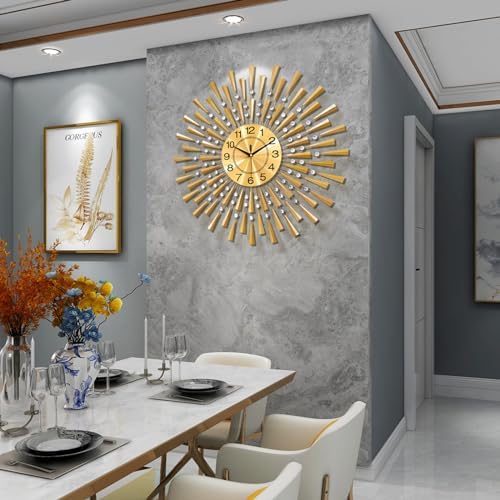 FLEBLE Large Wall Clocks for Living Room Decor Big Modern Silent Wall Clock - Image 3