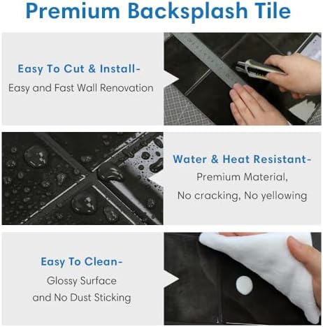 COMSTICKC Thicker 3D Peel and Stick Backsplash Tiles - Image 5
