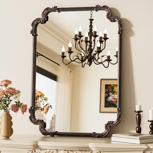 TETOTE Vintage Baroque Bronze Rectangle Mirror by TETOTE