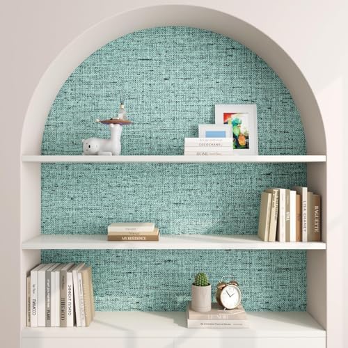 FunStick 16"x240" Modern Teal Green Textured Wallpaper Peel and Stick - Image 4