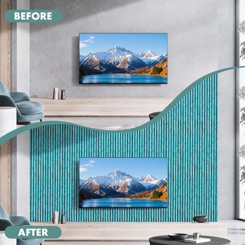 Wood Slat Acoustic Panels, 1-Piece 94.5"x12.6" Acoustic Wall Panels - Image 6