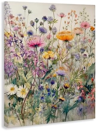 Mixed Wild Flowers Botanical, 24 x 30 Inch Canvas Wall Art - Image 2