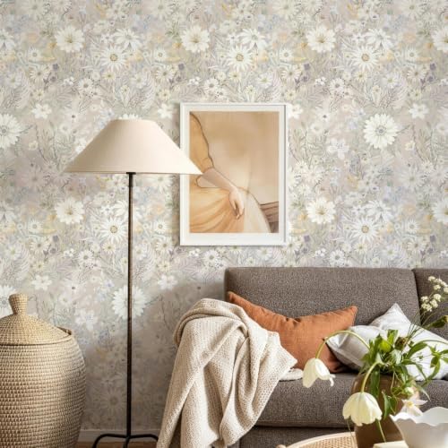 JiffDiff Botanical Floral Peel and Stick Wallpaper, 17.3" x 472" - Image 2