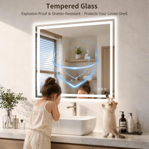 47"x47" LED Bathroom Mirror - Image 6