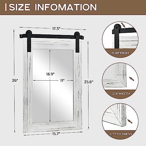 COGOOD Farmhouse Barn Door Mirror - Image 5