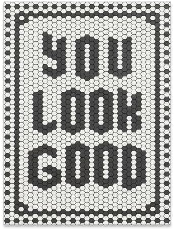 OMANI Black and White Quotes Wall Art Trendy Minimalist You Look Good Poster by OMANI