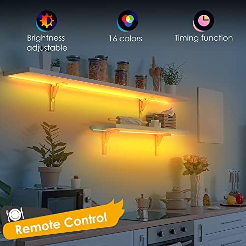 3-Pack Shelf Lights, Upgrade Battery Operated 20inch Led Strip Lights - Image 4