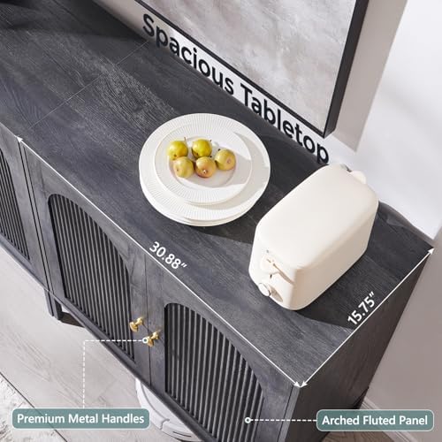 IFGET 34" Tall Modern Arch Sideboard Buffet Cabinet - Image 5