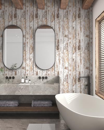 Wood Wallpaper Peel and Stick Shiplap Contact Paper 17.3"×393" - Image 4