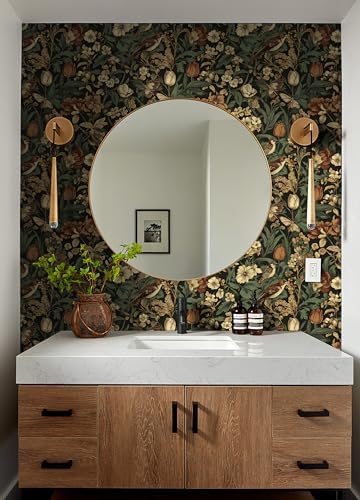 Erfoni Retro Floral and Bird Contact Paper Vintage Peel and Stick Wallpaper - Image 6
