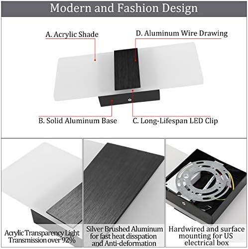 Lightess Indoor Wall Sconce Black - Image 5