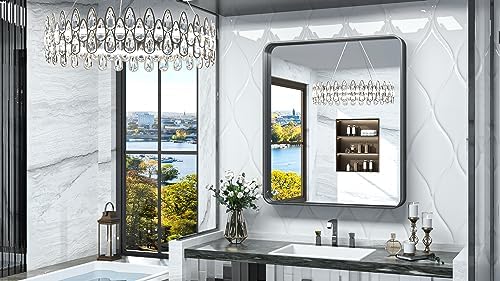 TokeShimi 32x36 Inch Black Bathroom Mirror - Image 2