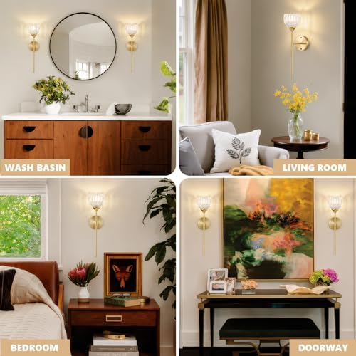 Vintage Battery Operated Wall Sconce Set of 2 - Image 6