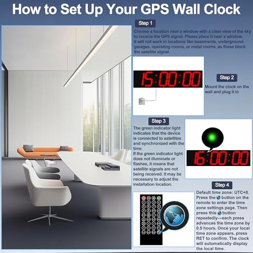 CHKOSDA Large Digital Wall Clock 28 Inch - Image 4