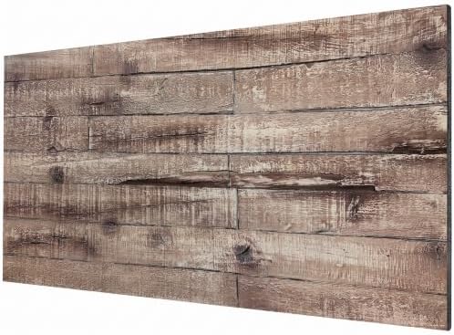 HOMCOM 3D Faux Wood Wall Panels Water-Resistant 4' x 2' Gray Wood Grain by HOMCOM