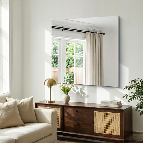 42x42 Inch Frameless Mirror, Frameless Bathroom Mirrors - Image 4