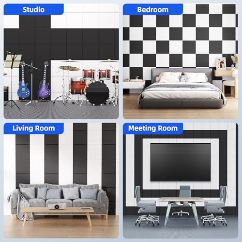 20 Pack Acoustic Panels with Self Adhesive Sound Proof Foam Panels - Image 5