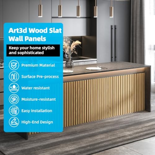Art3d Wood Slat Wall Panels, Fluted MDF, 94.6 x 7.4 in - Image 4
