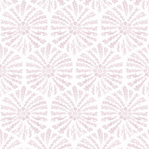 Safiyya Peel and Stick Wallpaper Pink Boho Contact Paper, 78.7"x17.3" Modern by SAFIYYA