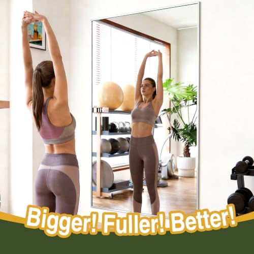 MELOMOIR 44"x72" Oversized Floor Mirror, Free Standing Leaning or Hanging - Image 5