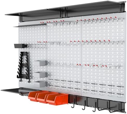 WALMANN 113 PCS Pegboard Wall Tool Organizer Kit by WALMANN