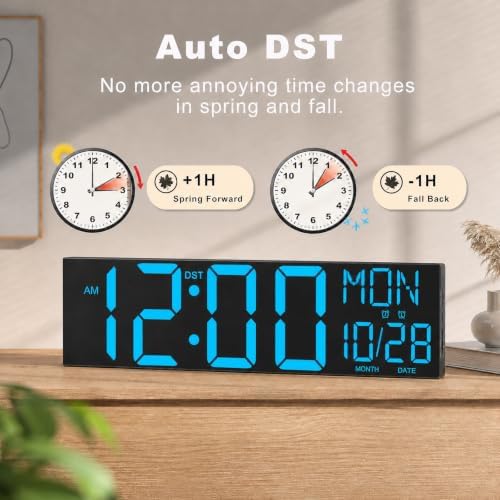 JALL 30" Giant Digital Wall Clock, Extra Large LED Clock - Image 4