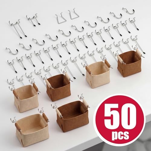 Spampur Peg Board, 8 Pack Metal Pegboard Wall Organizer - Image 4