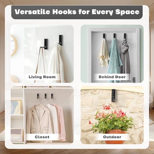 Folding Wall Hooks, Heavy Duty Zinc Alloy No Rust Fold Up Hooks - Image 6