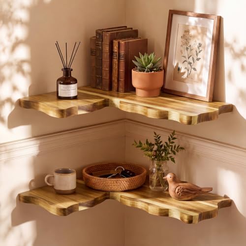 Sliner 2 Pack Corner Floating Shelves, 16 x 12 Inch by Sliner