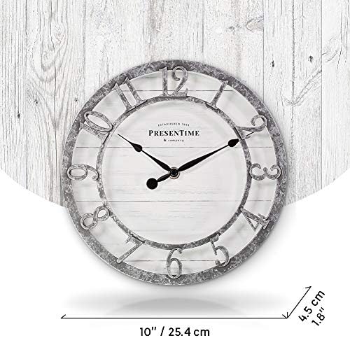 Presentime 10" Farmhouse Series Wall Clock - Image 4