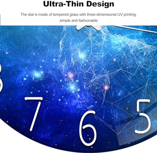 Ergocar Glass Wall Clock Silent Scanning Mechanical Round Glass Wall Clock - Image 4