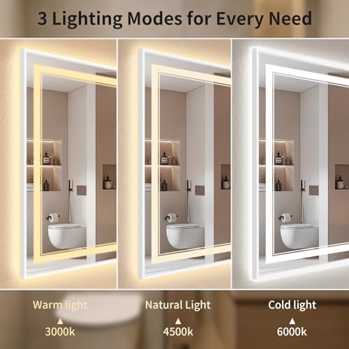 36"x40" LED Bathroom Mirror - Image 3