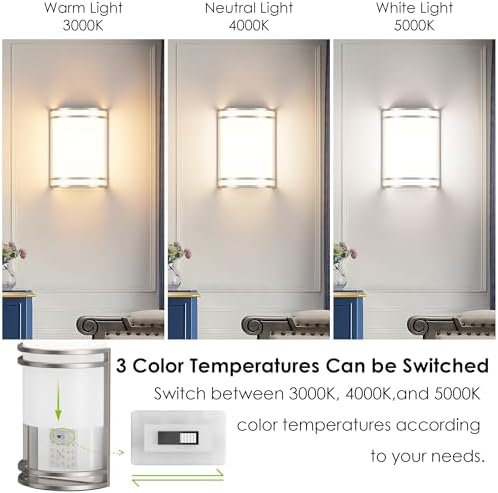 Aipsun Modern Wall Sconces 15W LED Indoor Hardwired Dimmable 3000K 4000K 5000K - Image 2