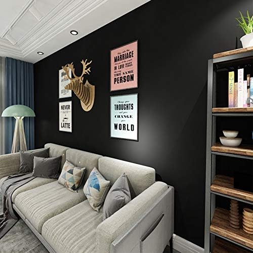 LACHEERY Black Wallpaper Peel and Stick Black Contact Paper - Image 3