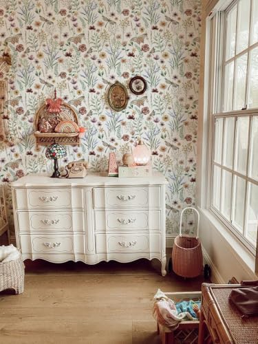Orainege Vintage Floral Wallpaper Peel and Stick Wallpaper Self Adhesive - Image 6
