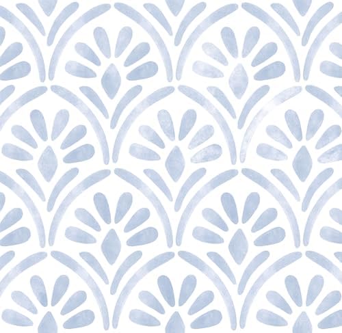 Hopepak 17.3"x197" Blue Peel and Stick Wallpaper by Hopepak