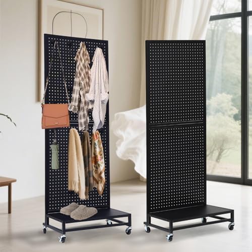 Eastern Tree Metal Pegboard Display Stand 2'x 5'with Base Plate, Pegboard - Image 4