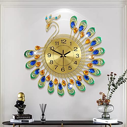 FLEBLE Large Wall Clocks for Living Room Decor Gold Decoration Wall Clock by DecorationWallClock